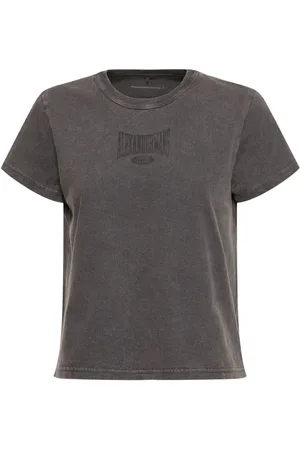 Alexander Wang Graphic Shrunken Cotton Rib T-shirt