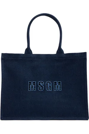 Msgm Denim Shopping Bag