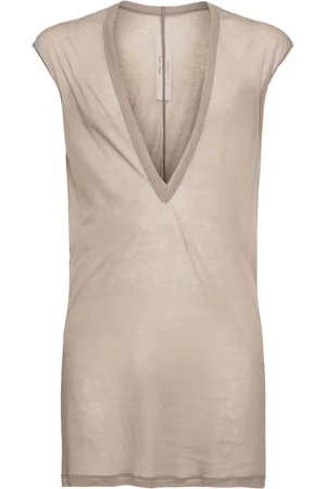 Rick Owens Dylan V Neck Cotton T-shirt