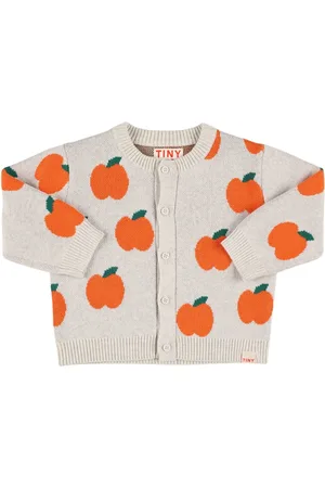 Tiny Cottons Jacquard Knit Cotton Cardigan