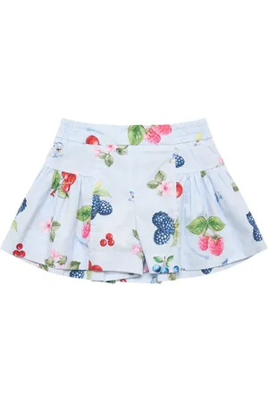 MONNALISA Printed Cotton Poplin Shorts