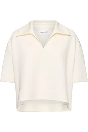 Jil Sander Textured Cropped Polo Top