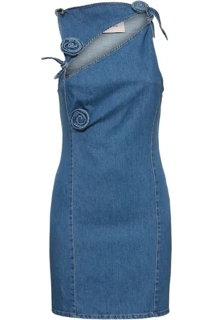 COPERNI Asymmetric Denim Mini Dress