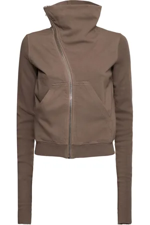 Rick Owens Mountain Jersey Zip-up Cotton Sweatshirt