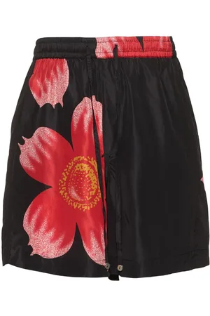 HARAGO Floral Print Shorts