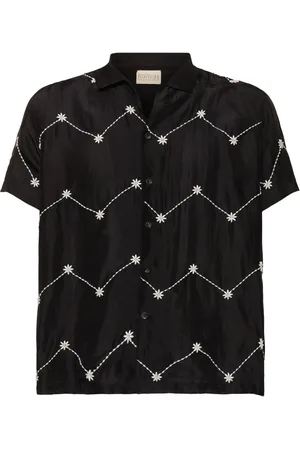 HARAGO Beaded Silk S/s Shirt