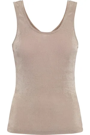 Ami Ribbed Jersey Tank Top