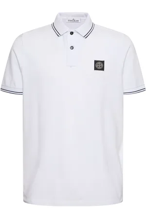 Stone Island Logo Cotton Blend Polo