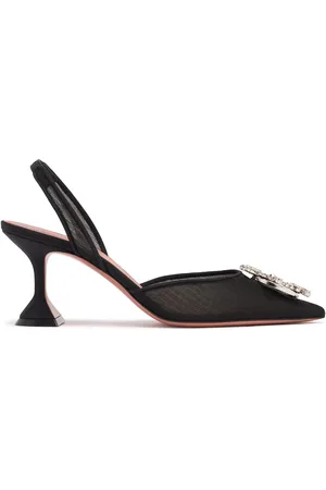 Amina Muaddi 95mm Begum Mesh Slingbacks