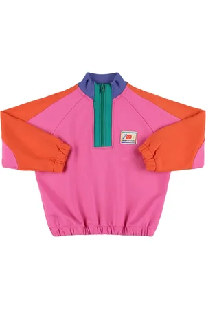 Bobo Choses Stretch Cotton Half Zip Sweatshirt
