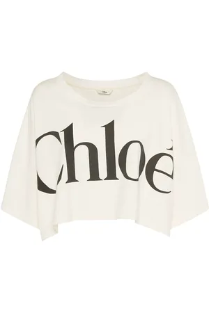 Chloé Cropped Jersey Logo T-shirt