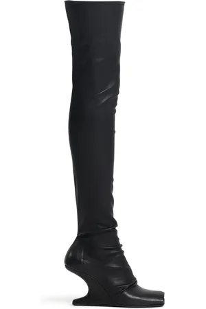 Rick Owens 80mm Cantilever Leather Sock Boots