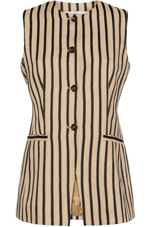 Max Mara Rodeo Striped Satin Vest