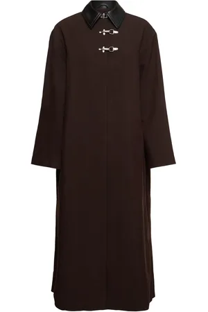 Nanushka Zofia Waxed Cotton Blend Long Coat
