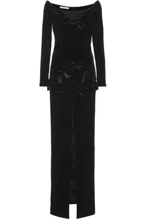 Alessandra Rich Velvet Off-the-shoulder Gown