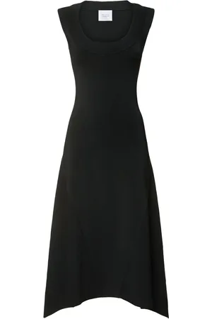 GALVAN Claudia Flared Viscose Blend Midi Dress