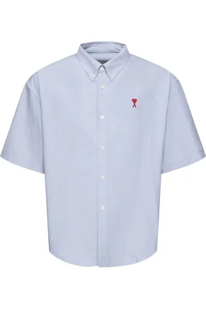 Ami Boxy Cotton Short Sleeve Shirt