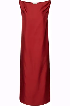 Loulou Studio Moun Sleeveless Draped Silk Midi Dress