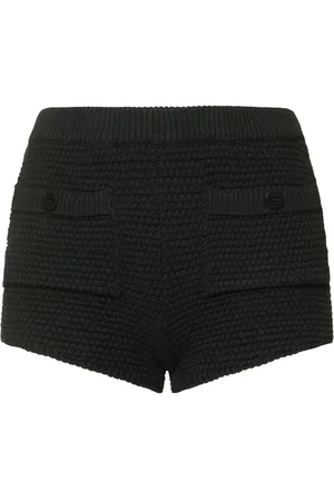 ANDREADAMO Chunky Knit Cotton Blend Shorts