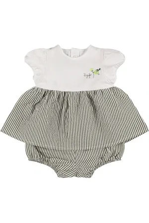 Il gufo Seersucker Dress & Diaper Cover