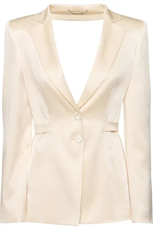 Alberta Ferretti Tailored Satin Single Breast Jacket