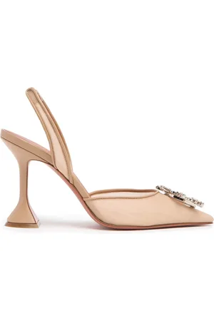 Amina Muaddi 95mm Begum Mesh Slingbacks