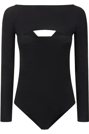 Wolford The Kimono Slit Wool Bodysuit