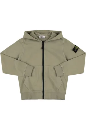 Stone Island Cotton Jersey Zip-up Hoodie