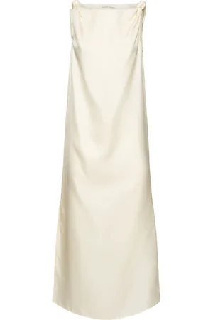 Loulou Studio Moun Sleeveless Draped Silk Midi Dress
