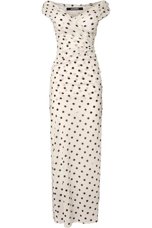 Jacquemus La Robe Rita Longue Polka Dot Dress