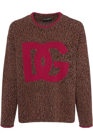 Dolce & Gabbana Logo Intarsia Wool Sweater