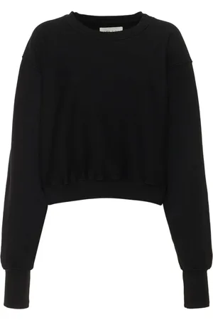 Les Tien Cropped Cotton Sweatshirt