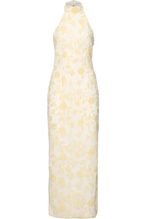 ROTATE Kasia Flower Beaded Long Dress