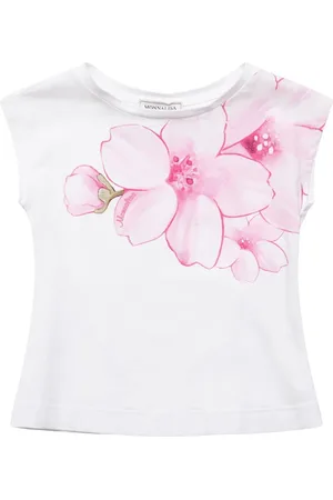 MONNALISA Printed Cotton Blend Jersey T-shirt