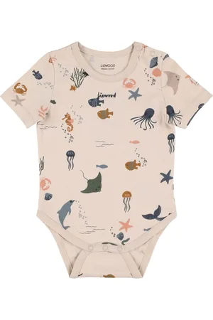 Liewood Sea Print Cotton Blend Jersey Bodysuit