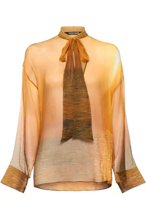 Roberto Cavalli Printed Silk Chiffon Shirt