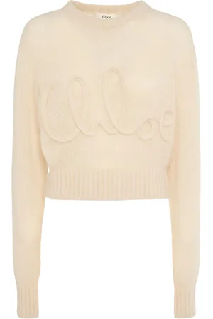 Chloé Chloe Signature Hairy Wool Blend Sweater
