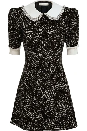 Alessandra Rich Printed Silk Mini Dress