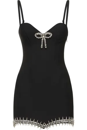 AREA Embellished Spike Mini Dress