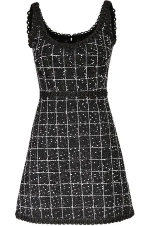 Giambattista Valli Bouclé Checked Mini Dress