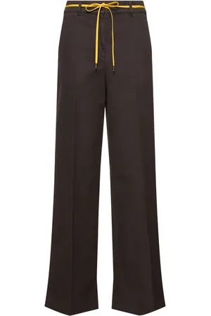 Aspesi Cotton Gabardine Wide Leg Pants