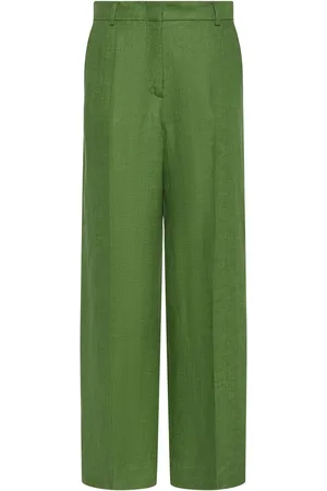 Max Mara Malizia Linen Canvas Wide Pants