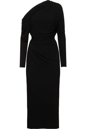 Elie saab Draped Jersey Midi Dress
