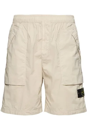Stone Island Cotton Blend Logo Patch Shorts