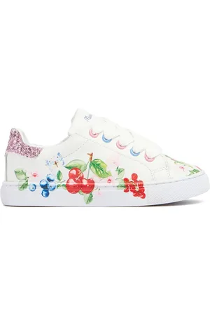 MONNALISA Printed Leather Sneakers