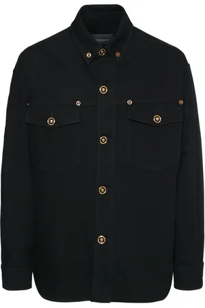 VERSACE Medusa Cotton Denim Overshirt