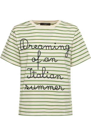 Max Mara Olga Embroidered Cotton Jersey T-shirt