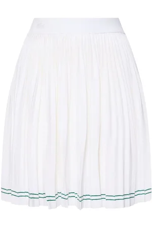 Lacoste Loulou Pleated Viscose Blend Mini Skirt