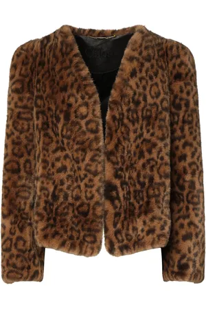 Chloé Leopard Print Plush Jacket