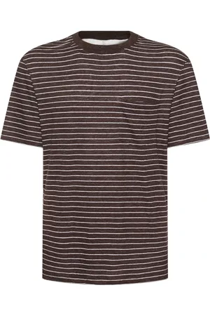 Brunello Cucinelli Striped Linen T-shirt